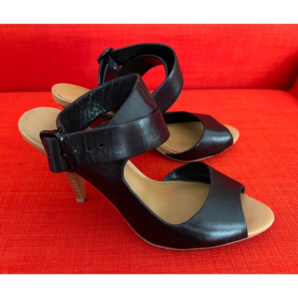 $400+ New 3.1 Phillip Lim Wrap Buckle Black Leather Heels Sandals Shoes/36.5